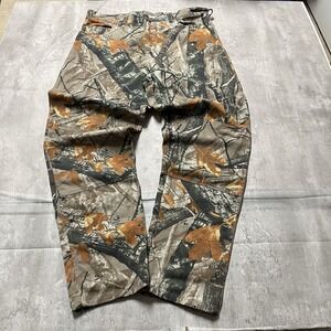 Wrangler Pro Gear Canvas Realtree Camo Pants Mens 38x34 Outdoors Camouflage